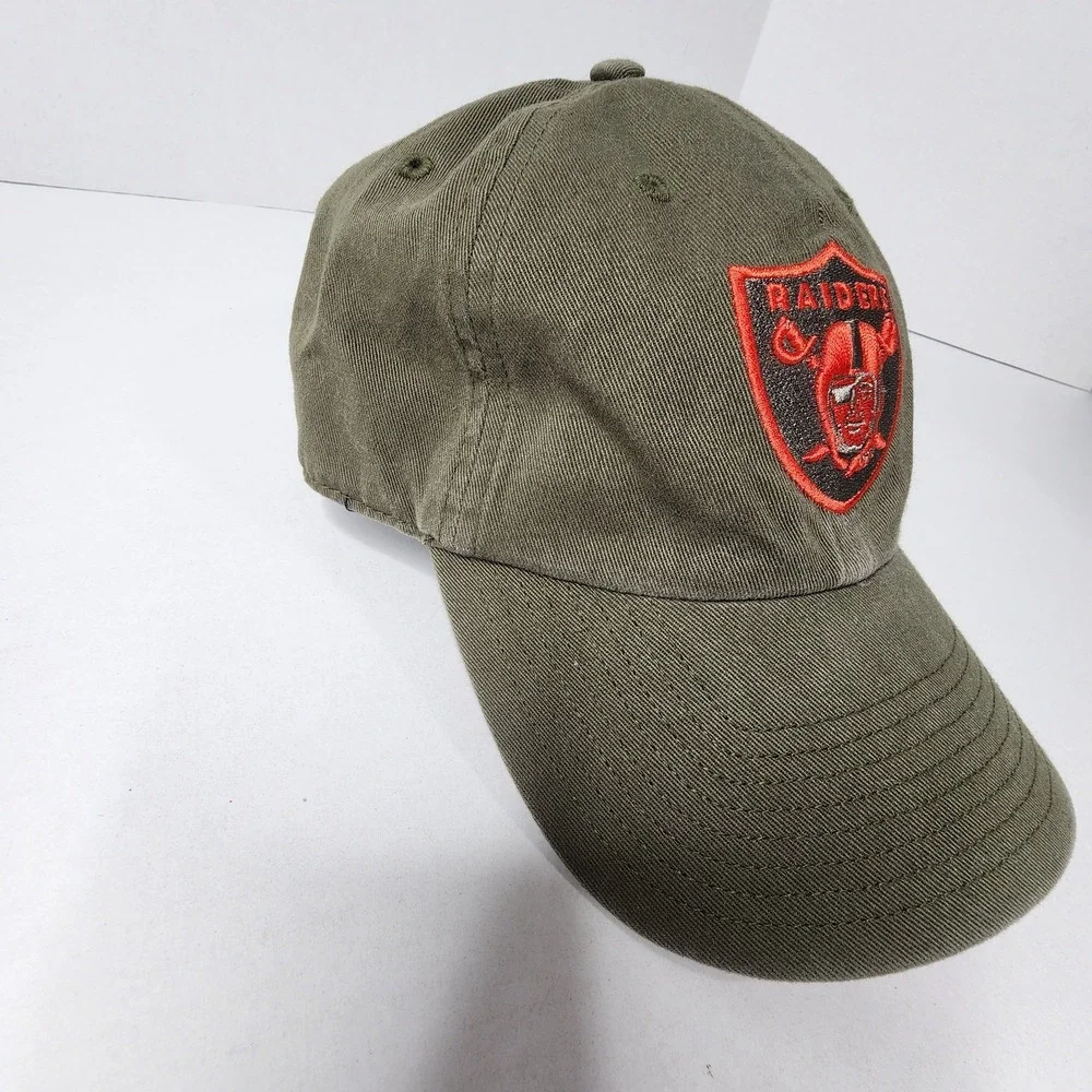 Oakland Raiders 47 Brand Strapback Adjustable Hat Cap Las Vegas OD Green NFL